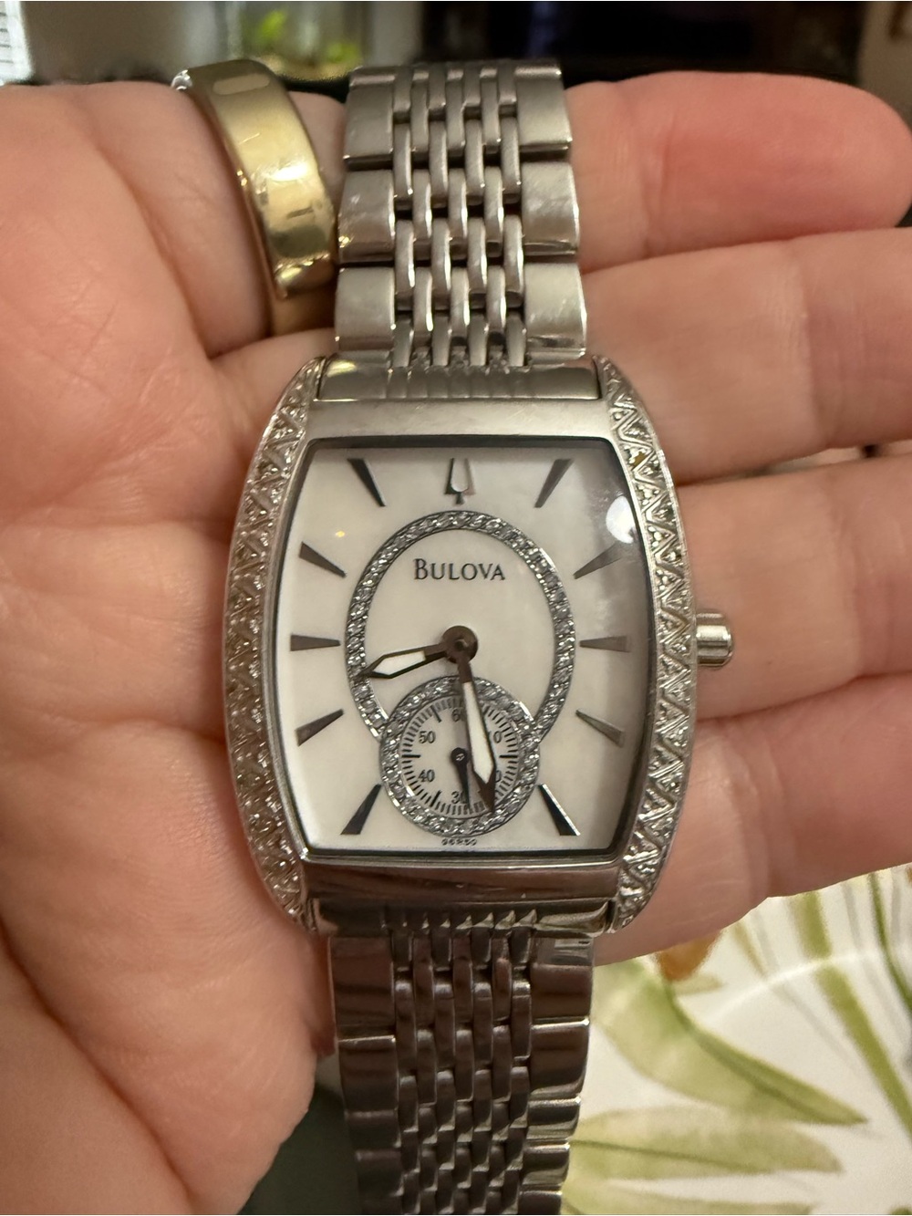 Bulova Classic C876813 Ladies Diamond Mother of Pearl Stainless Steel Watch